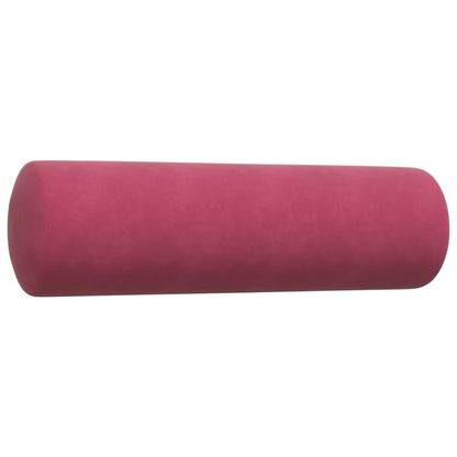 Set di Divani 4 pz con Cuscini e Rinforzi Rosso Vino in Velluto | homemem39