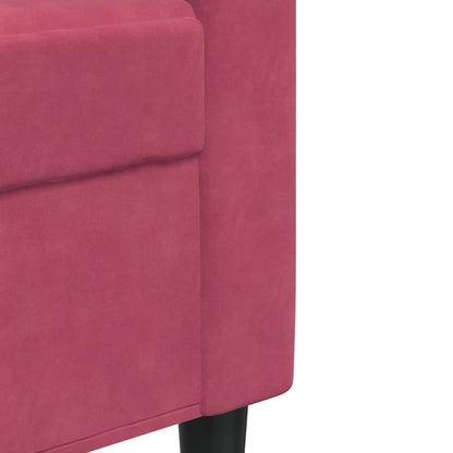 Set di Divani 4 pz con Cuscini e Rinforzi Rosso Vino in Velluto | homemem39