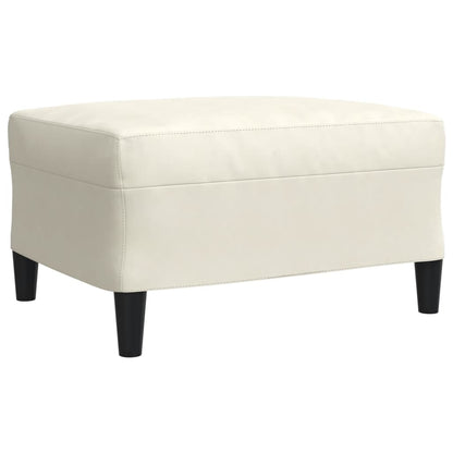 Set di Divani 4 pz con Cuscini e Rinforzi Crema in Velluto