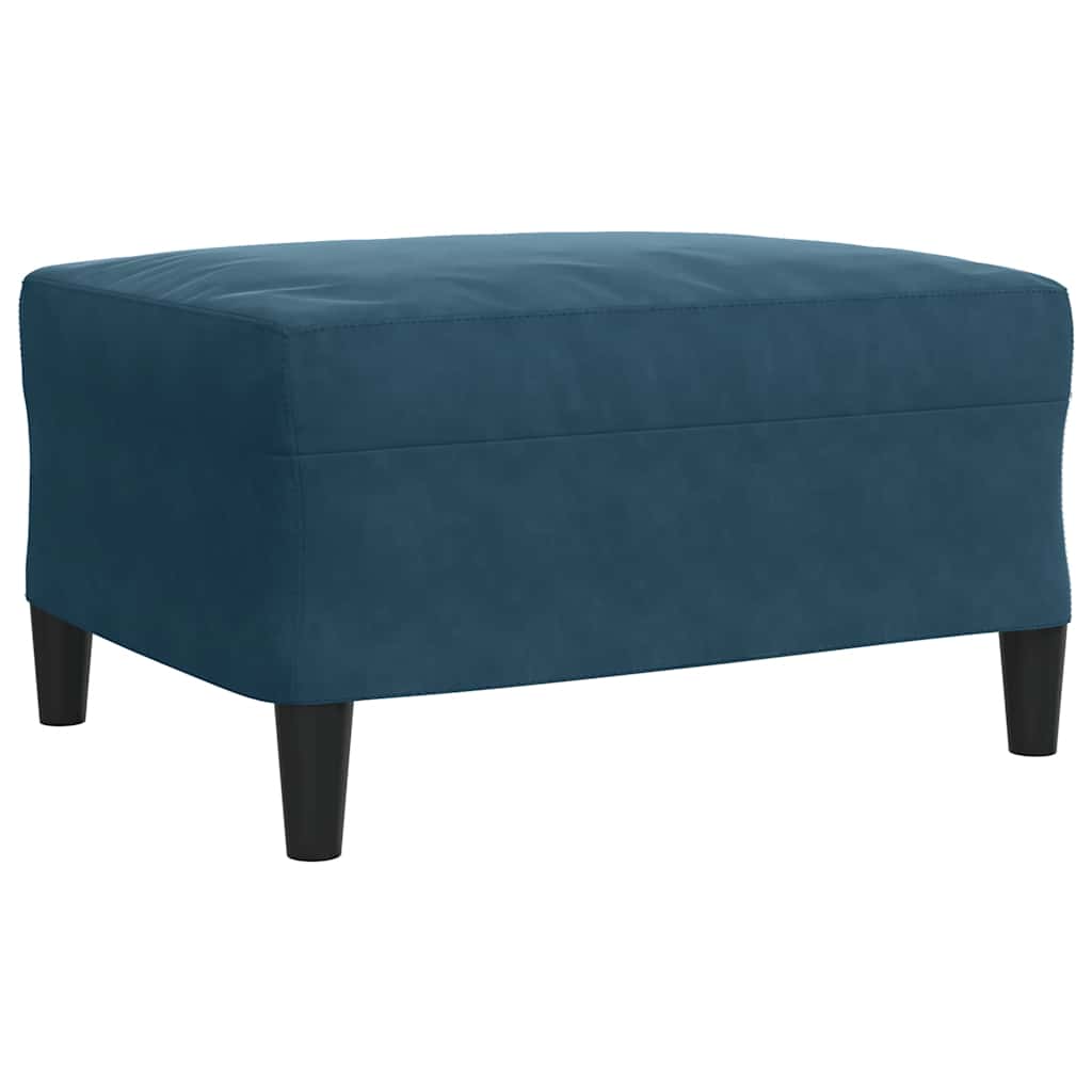 Set di Divani 4 pz con Cuscini e Rinforzi Blu in Velluto | homemem39