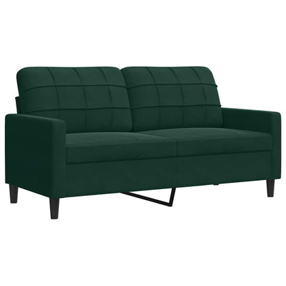Set di Divani 3 pz con Cuscini Verde scuro in Velluto | homemem39