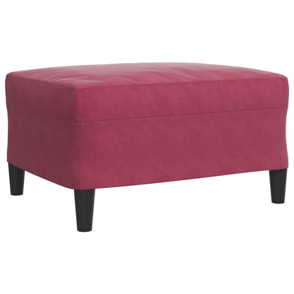 Set di Divani 3 pz con Cuscini Rosso Vino in Velluto | homemem39