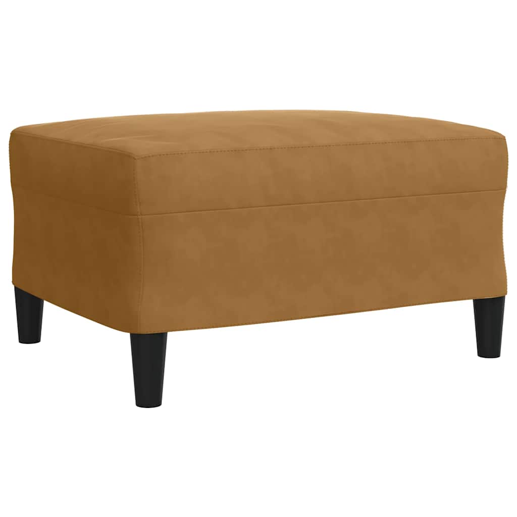 Set di Divani 3 pz con Cuscini Marrone in Velluto | homemem39