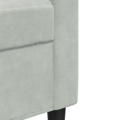Set di Divani 3 pz con Cuscini e Rinforzi Grigio Chiaro Velluto | homemem39