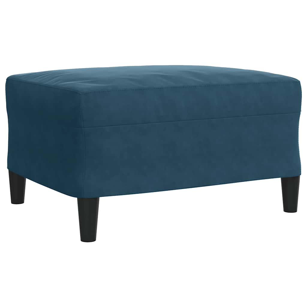 Set di Divani 3 pz con Cuscini e Rinforzi Blu in Velluto | homemem39