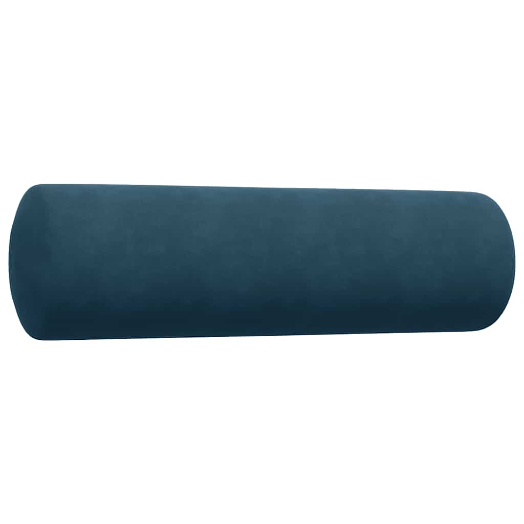 Set di Divani 3 pz con Cuscini e Rinforzi Blu in Velluto | homemem39