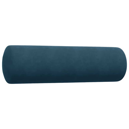 Set di Divani 3 pz con Cuscini e Rinforzi Blu in Velluto | homemem39