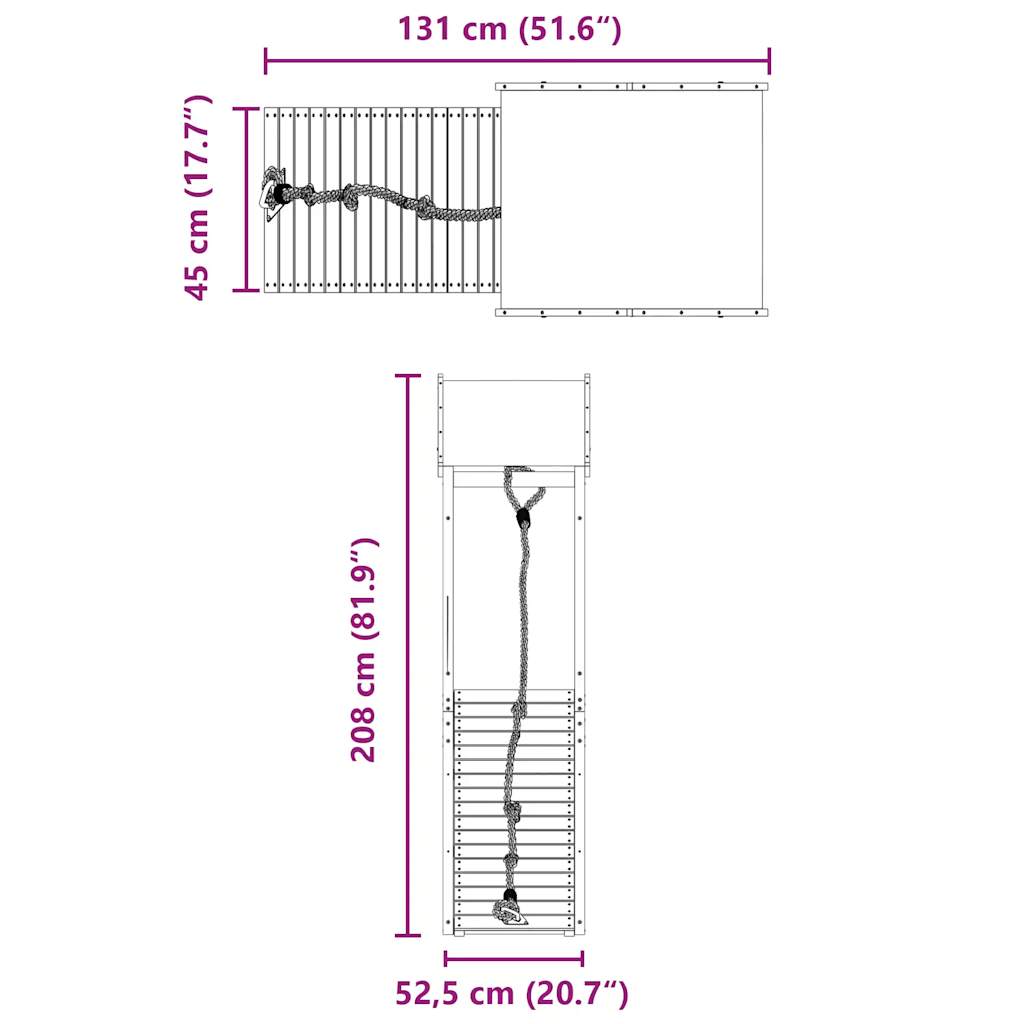 Set da Gioco da Esterno in Legno di Pino Impregnato