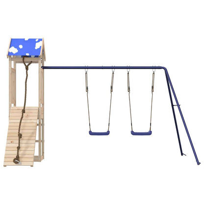 Set da Gioco da Esterno in Legno Massello di Pino