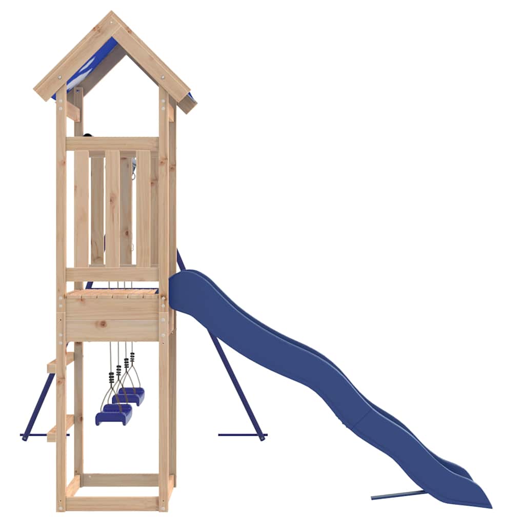 Set da Gioco da Esterno in Legno Massello di Pino