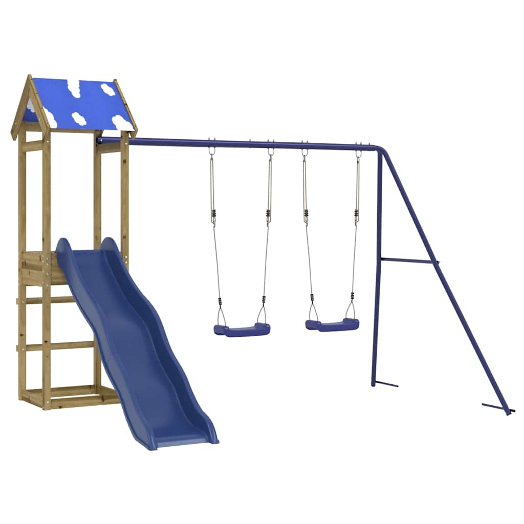 Set da Gioco da Esterno in Legno di Pino Impregnato | homemem39