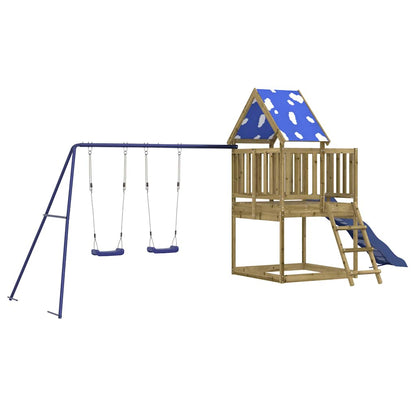 Set da Gioco da Esterno in Legno di Pino Impregnato | homemem39