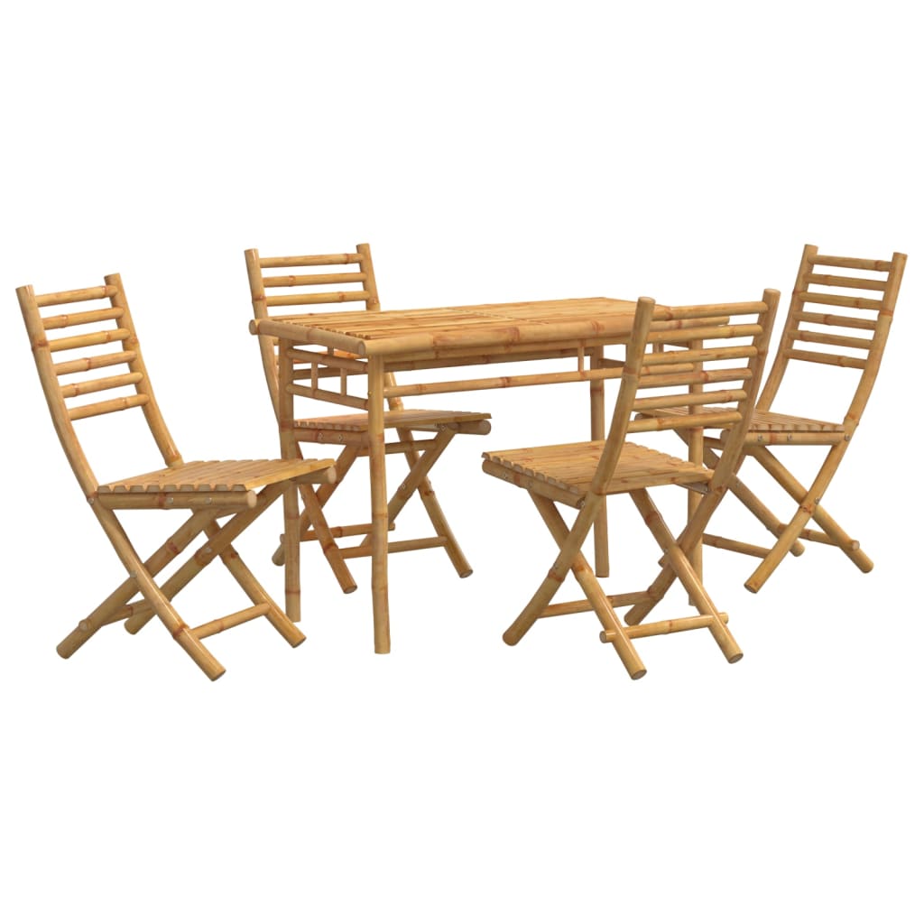 Set da Pranzo da Giardino 5 pz in Bambù - homemem39