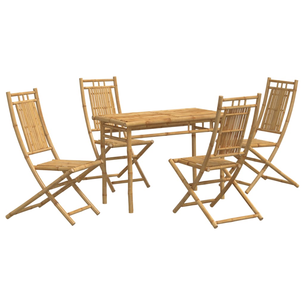 Set da Pranzo da Giardino 5 pz in Bambù | homemem39