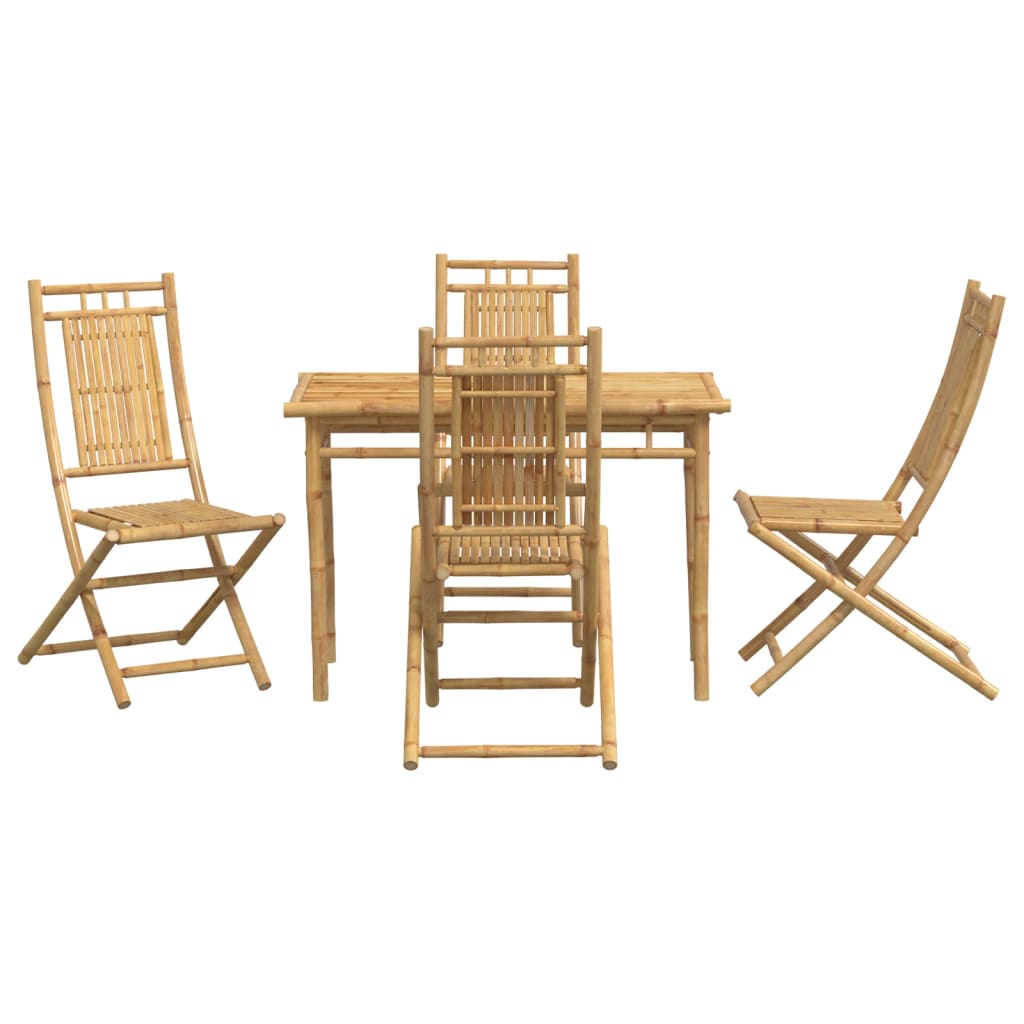 Set da Pranzo da Giardino 5 pz in Bambù | homemem39
