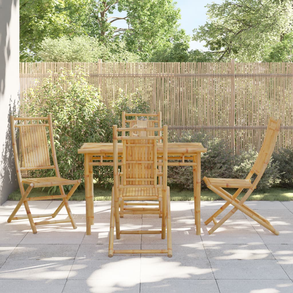 Set da Pranzo da Giardino 5 pz in Bambù | homemem39