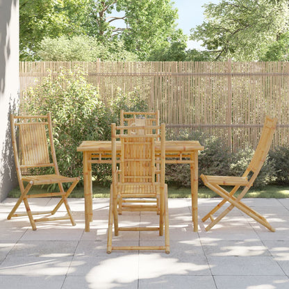 Set da Pranzo da Giardino 5 pz in Bambù | homemem39