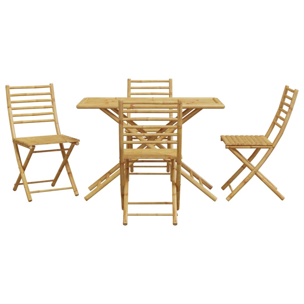 Set da Pranzo da Giardino 5 pz in Bambù - homemem39