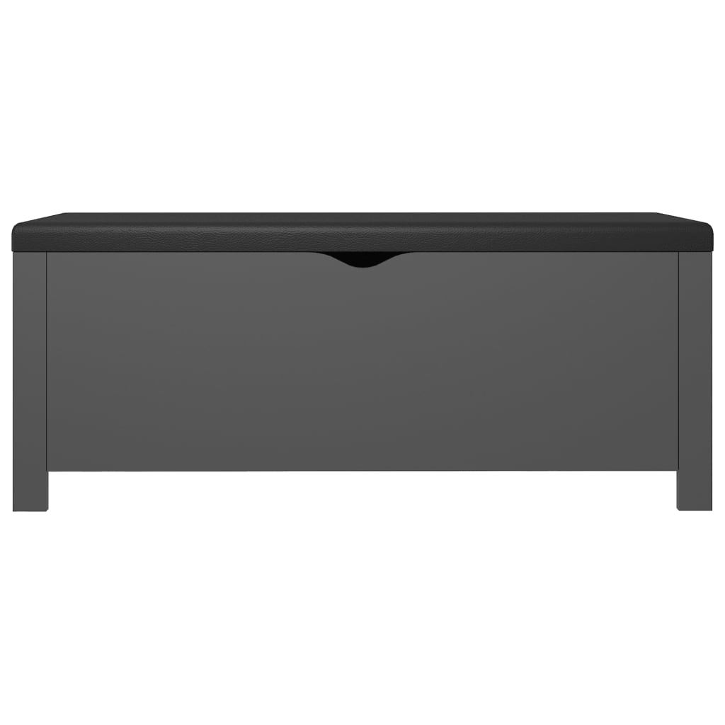 Scatola portaoggetti con Cuscino Grigia 105x40x45 cm | homemem39