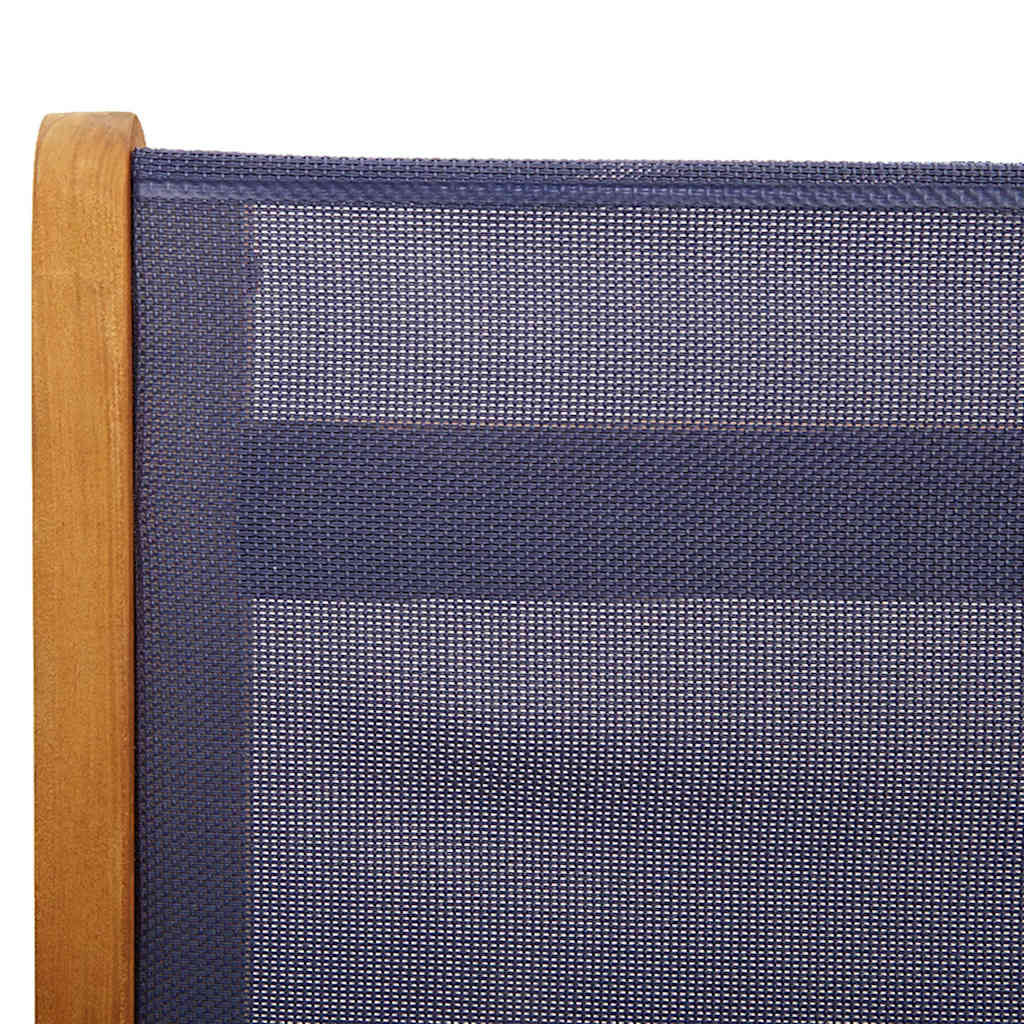 Sedie da Giardino Pieghevoli 6 pz Massello d'Acacia e Textilene