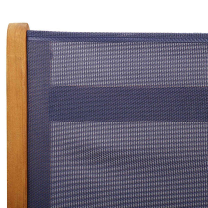 Sedie da Giardino Pieghevoli 8 pz Massello d'Acacia e Textilene