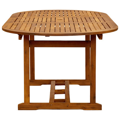 Set Pranzo da Giardino 5pz Legno Massello di Acacia e Textilene