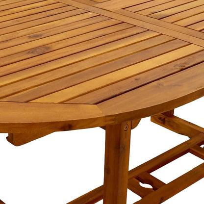 Set Pranzo da Giardino 5pz Legno Massello di Acacia e Textilene