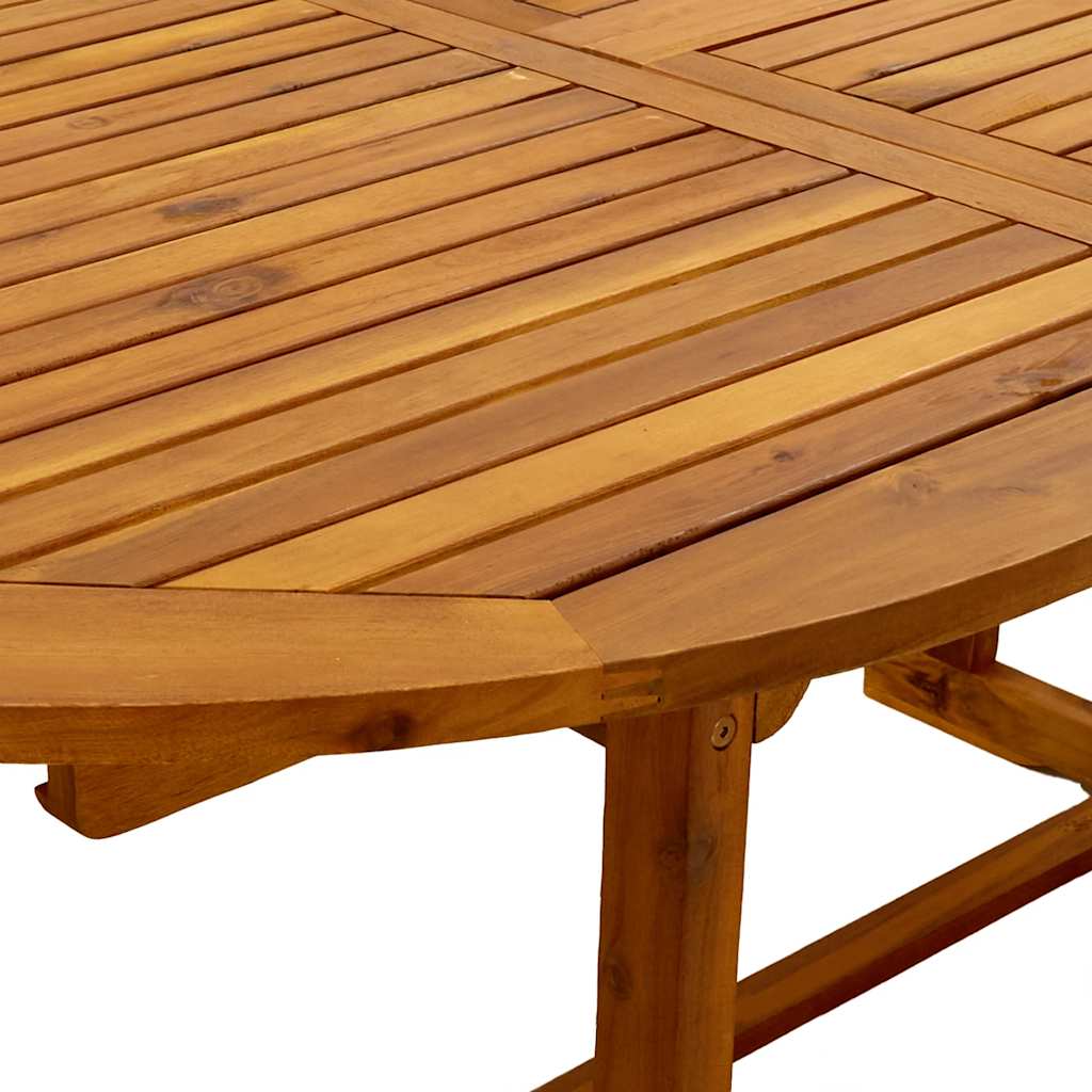 Set Pranzo da Giardino 9pz Legno Massello di Acacia e Textilene