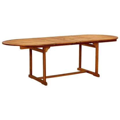 Set Pranzo da Giardino 9pz Legno Massello di Acacia e Textilene