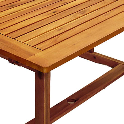 Set Pranzo da Giardino 7pz Legno Massello di Acacia e Textilene | homemem39