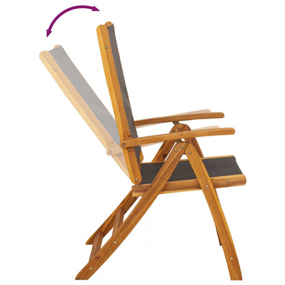 Set Pranzo da Giardino 7pz Legno Massello di Acacia e Textilene | homemem39