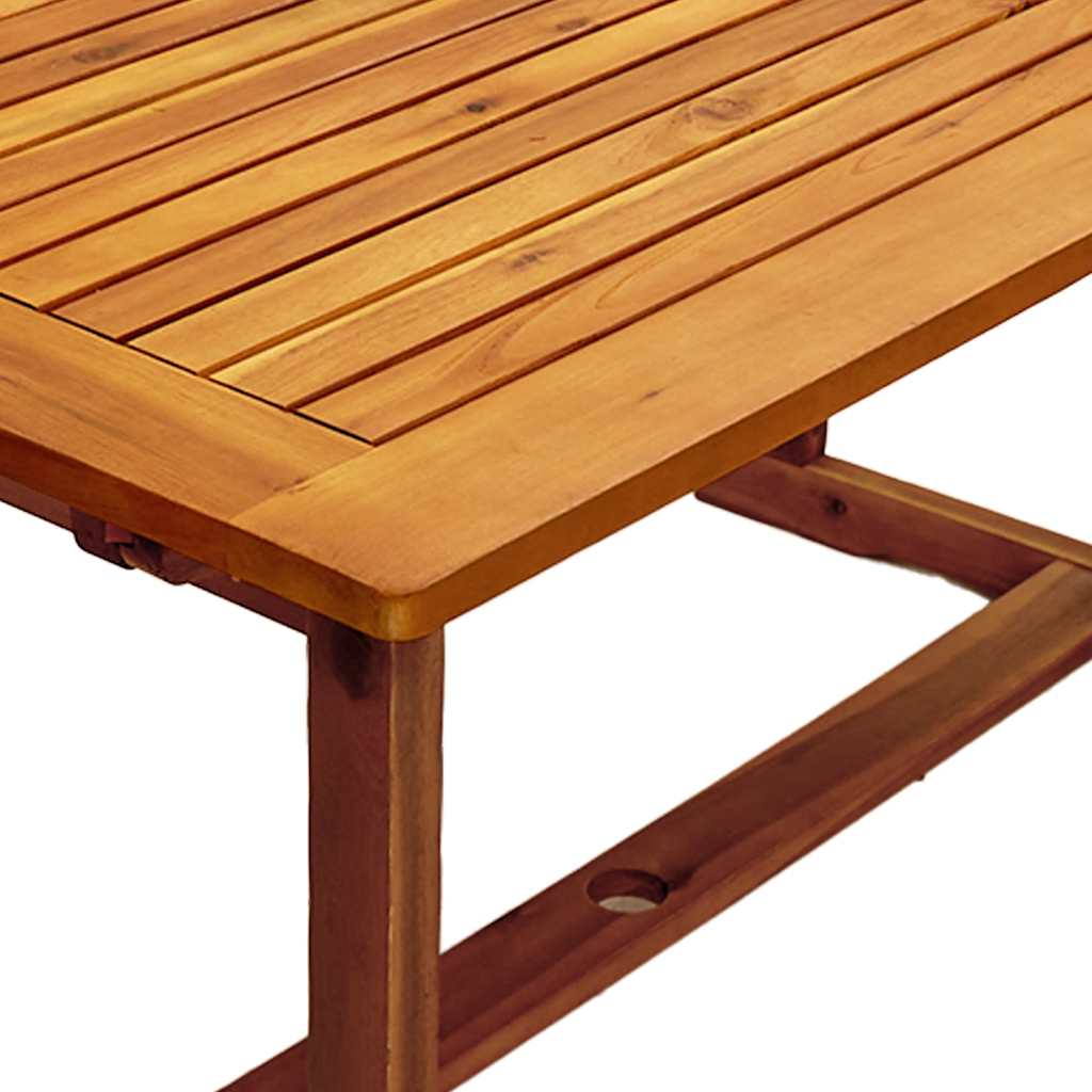 Set Pranzo da Giardino 9pz Legno Massello di Acacia e Textilene | homemem39