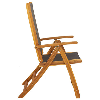Set Pranzo da Giardino 5pz Legno Massello di Acacia e Textilene | homemem39