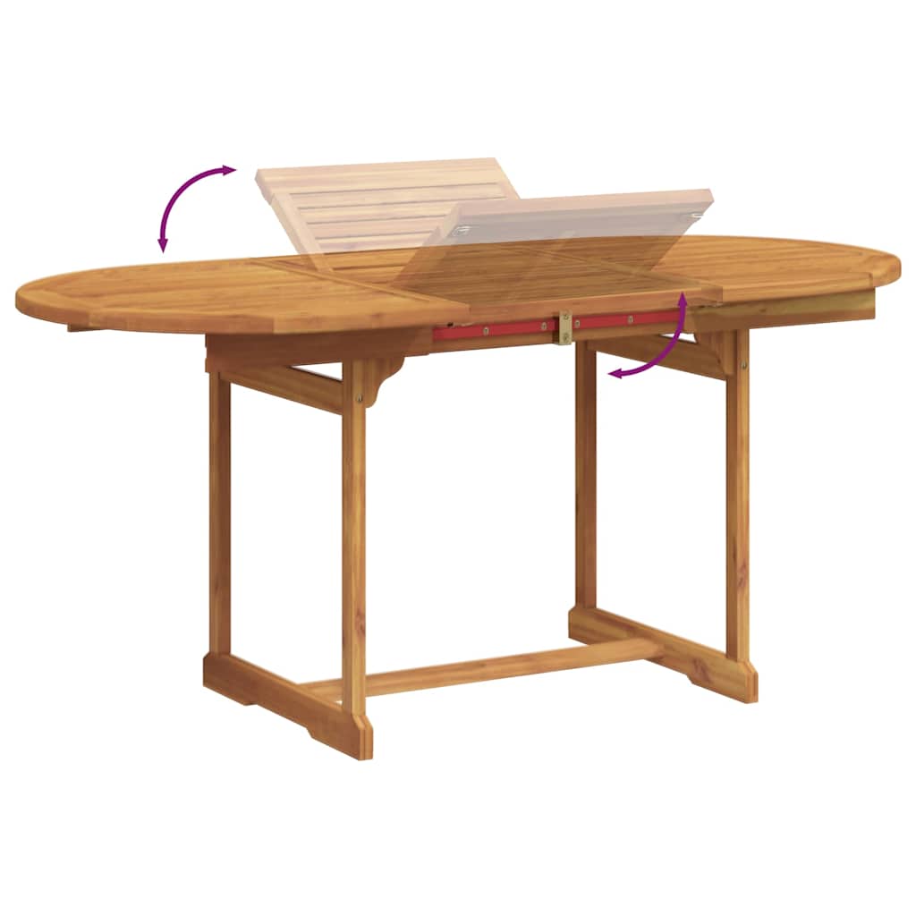 Set Pranzo da Giardino 7pz Legno Massello di Acacia e Textilene | homemem39