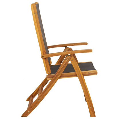 Set Pranzo da Giardino 5pz Legno Massello di Acacia e Textilene | homemem39