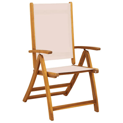 Set Pranzo da Giardino 7pz Legno Massello di Acacia e Textilene | homemem39