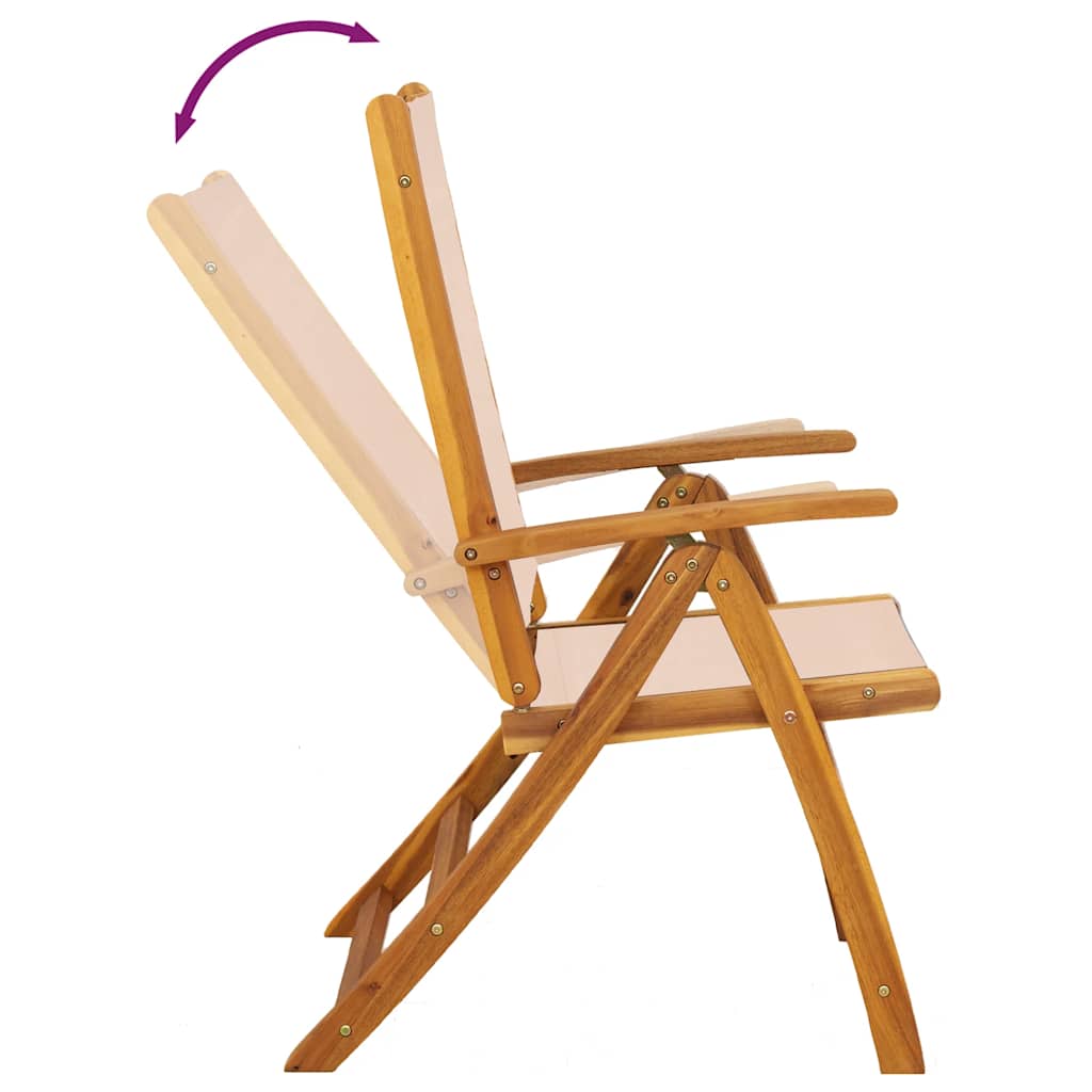 Set Pranzo da Giardino 9pz Legno Massello di Acacia e Textilene | homemem39