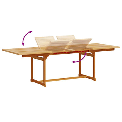 Set Pranzo da Giardino 9pz Legno Massello di Acacia e Textilene | homemem39
