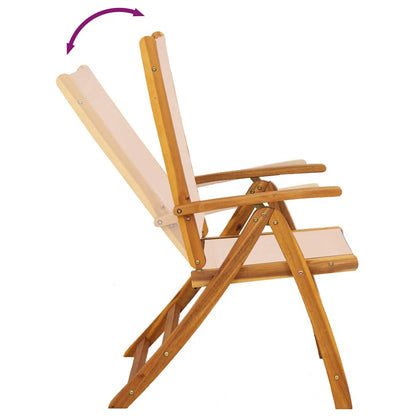 Set Pranzo da Giardino 7pz Legno Massello di Acacia e Textilene | homemem39