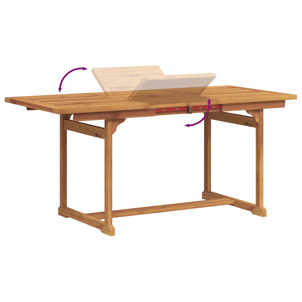 Set Pranzo da Giardino 7pz Legno Massello di Acacia e Textilene | homemem39