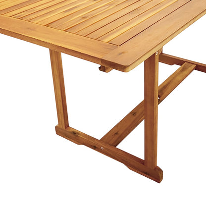 Set Pranzo da Giardino 9pz Legno Massello di Acacia e Textilene