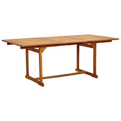 Set Pranzo da Giardino 7pz Legno Massello di Acacia e Textilene