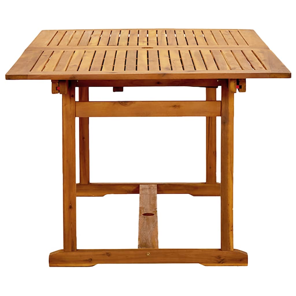 Set Pranzo da Giardino 7pz Legno Massello di Acacia e Textilene