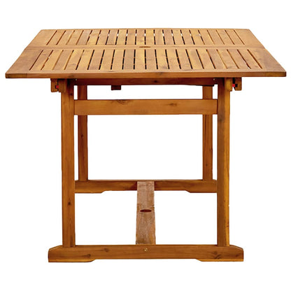 Set Pranzo da Giardino 7pz Legno Massello di Acacia e Textilene