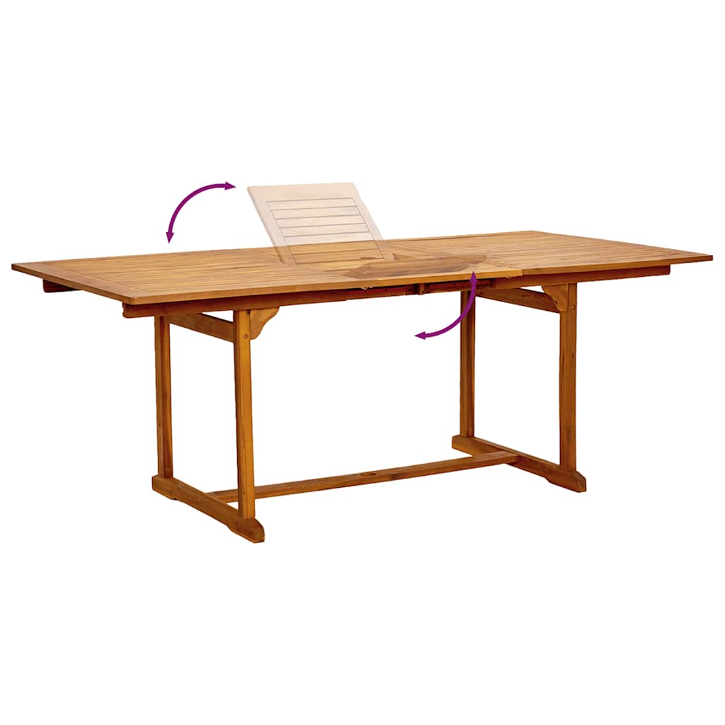 Set Pranzo da Giardino 7pz Legno Massello di Acacia e Textilene