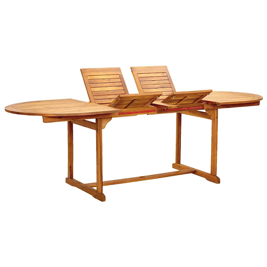 Set Pranzo da Giardino 9pz Legno Massello di Acacia e Textilene | homemem39