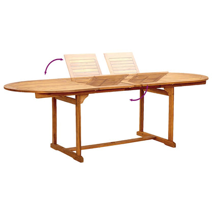 Set Pranzo da Giardino 9pz Legno Massello di Acacia e Textilene | homemem39
