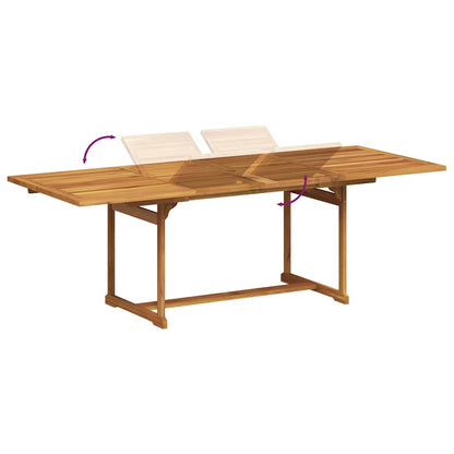 Set Pranzo da Giardino 9pz Legno Massello di Acacia e Textilene | homemem39