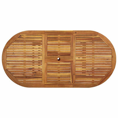Set Pranzo da Giardino 5pz Legno Massello di Acacia e Textilene | homemem39