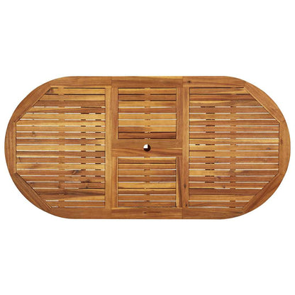 Set Pranzo da Giardino 7pz Legno Massello di Acacia e Textilene | homemem39
